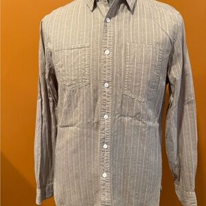 Ralph Lauren Double RL Tan Striped Button Down Shirt
